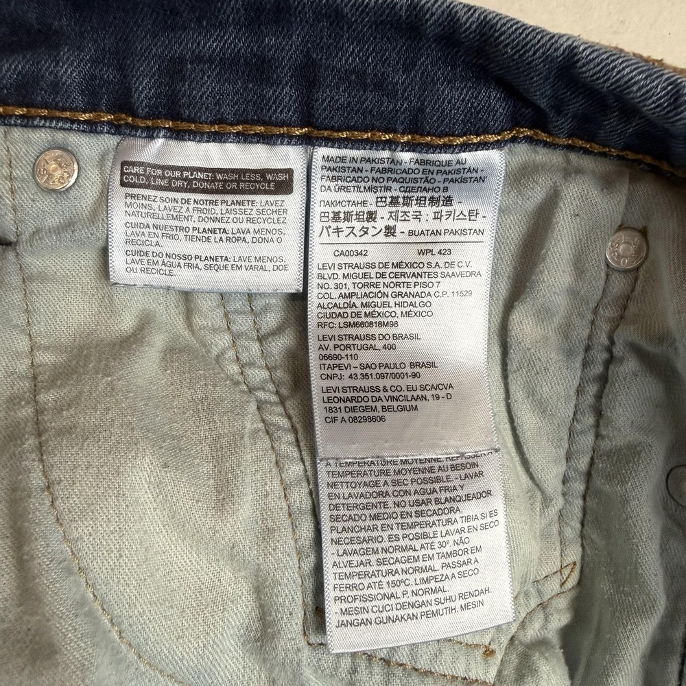 Levi's 502 Jeans Mens 42x32 Blue Medium Wash Regular Tapered Leg Stretch Denim - Picture 15 of 16